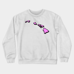 Pink Hawaii Outline Crewneck Sweatshirt